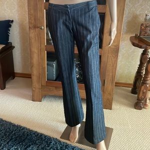 Low rise pinstripe jeans